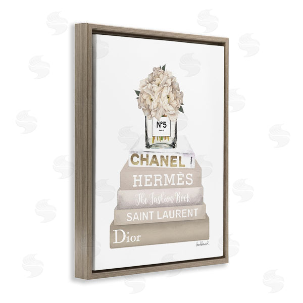 Stupell Industries Amanda Greenwood | Neutral Glam Bookstack Wall Art
