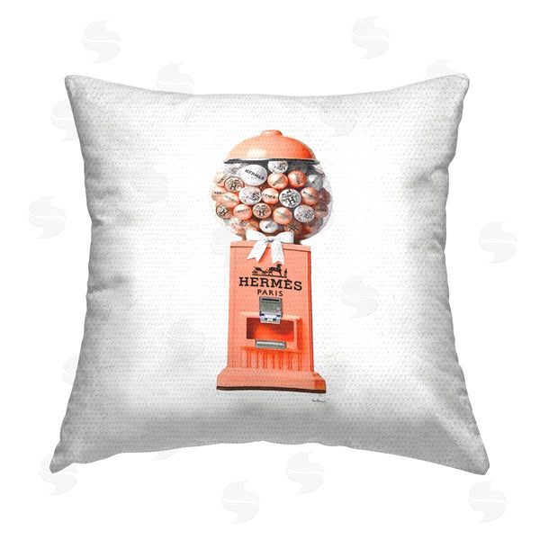 Stupell Industries Amanda Greenwood | Orange Gumball Machine Printed Throw Pillow
