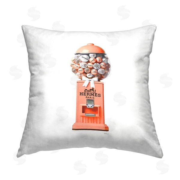stupell industries Amanda Greenwood | Orange Gumball Machine Printed Throw Pillow