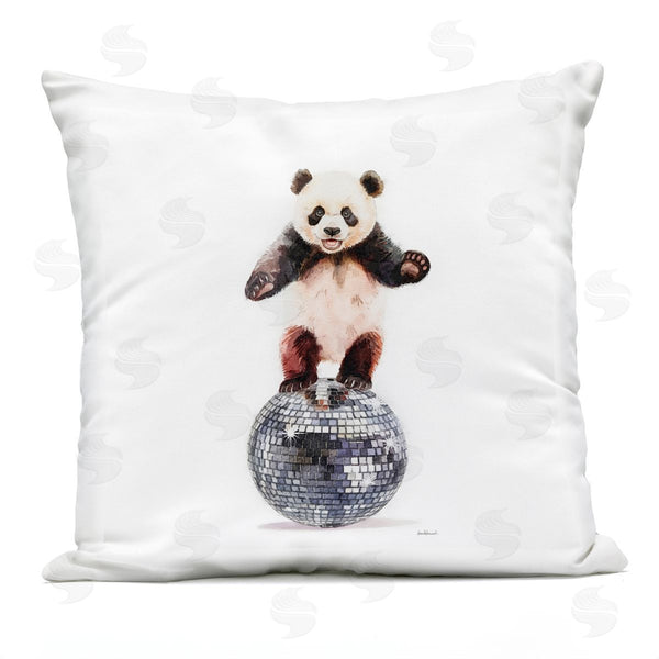 Stupell Industries Amanda Greenwood | Panda Balancing On Disco Ball Printed Throw Pillow
