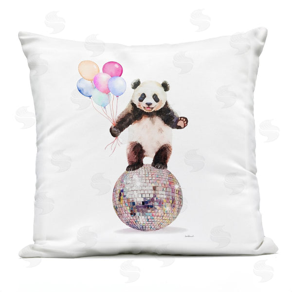 Stupell Industries Amanda Greenwood | Panda & Balloons Disco Printed Throw Pillow