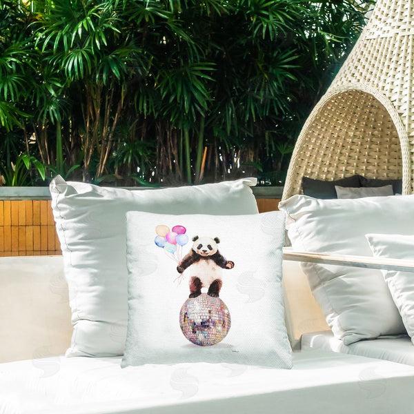 Stupell Industries Amanda Greenwood | Panda & Balloons Disco Printed Throw Pillow