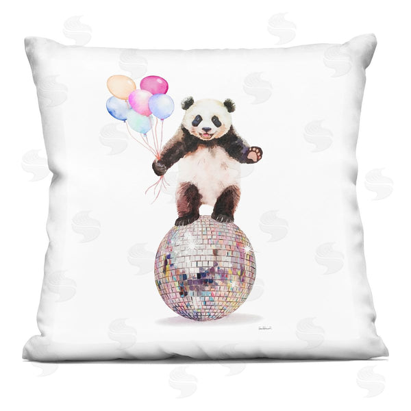stupell industries Amanda Greenwood | Panda & Balloons Disco Printed Throw Pillow