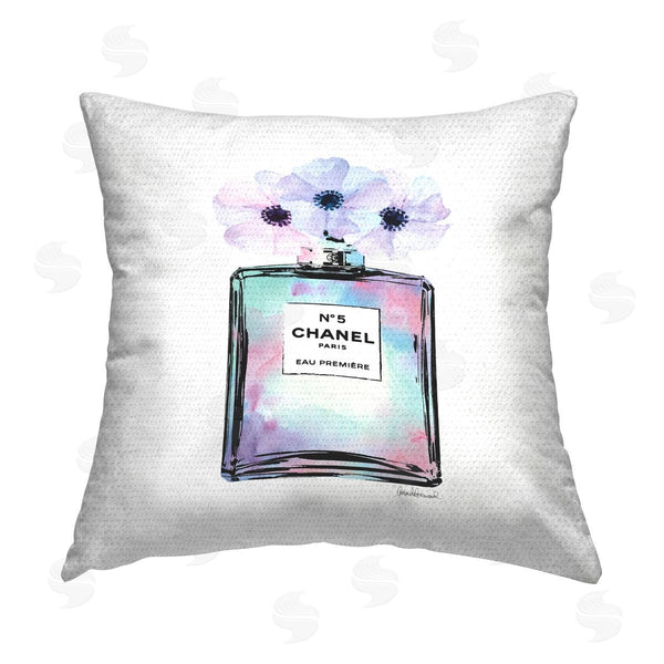 Stupell Industries Amanda Greenwood | Pastel Perfume Bottle Floral Pastel Printed Throw Pillow