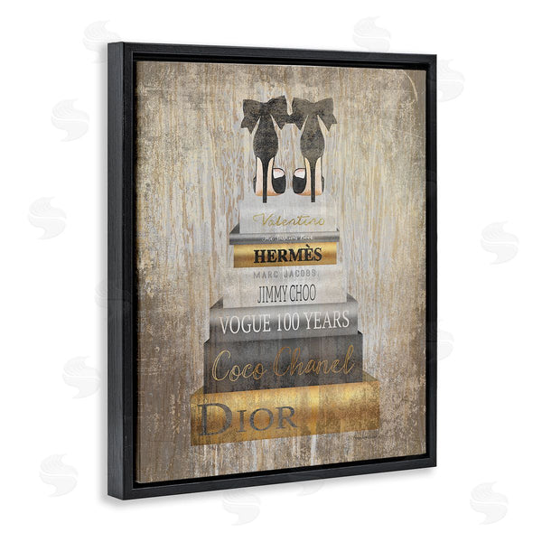 Stupell Industries Amanda Greenwood | Patterned Glam Bookstack Wall Art