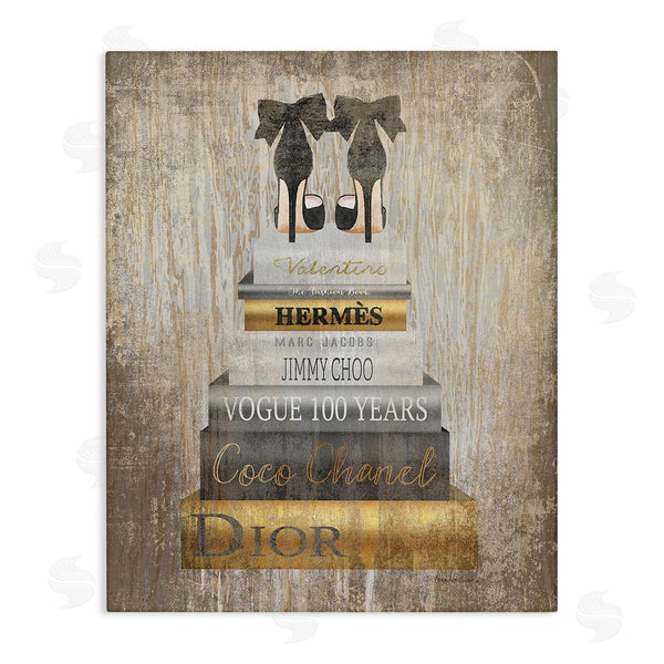 stupell industries Amanda Greenwood | Patterned Glam Bookstack Wall Art