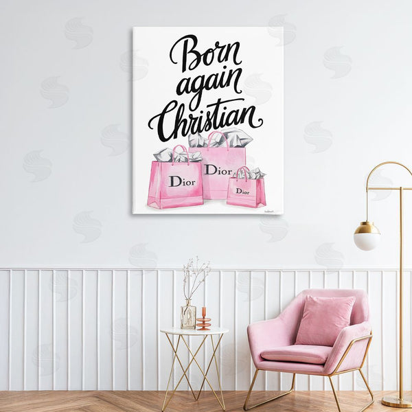 Stupell Industries Amanda Greenwood | Pink Bags Born Again Christian Wall Art
