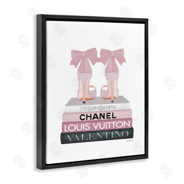 Stupell Industries Amanda Greenwood | Pink Bow Heals On Fashion Books
