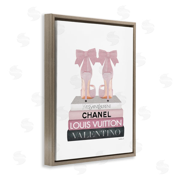 Stupell Industries Amanda Greenwood | Pink Bow Heals On Fashion Books