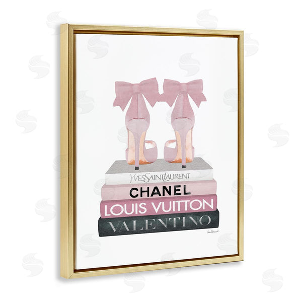 Stupell Industries Amanda Greenwood | Pink Bow Heals On Fashion Books