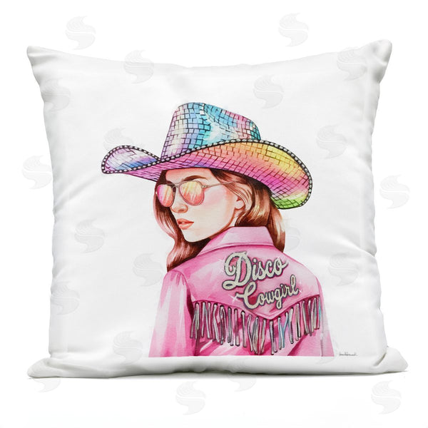 Stupell Industries Amanda Greenwood | Pink Disco Cowgirl Printed Throw Pillow