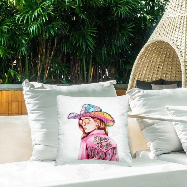 Stupell Industries Amanda Greenwood | Pink Disco Cowgirl Printed Throw Pillow