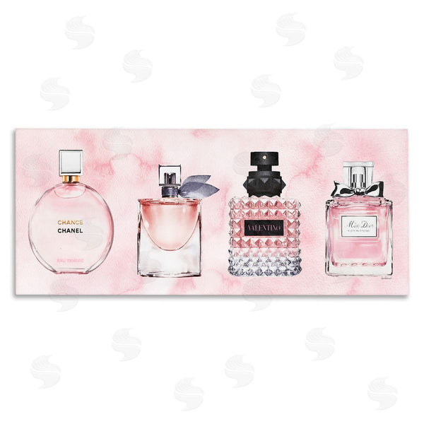 stupell industries Amanda Greenwood | Pink Fashion Fragrance Bottles Wall Art