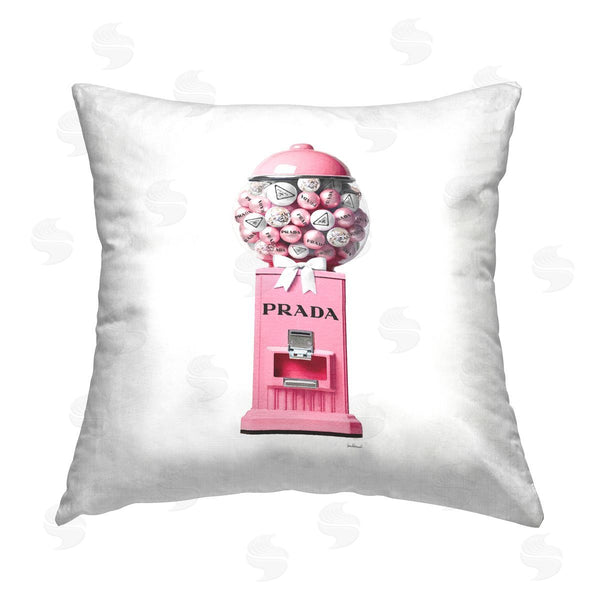 stupell industries Amanda Greenwood | Pink Fashion Gumballs Printed Throw Pillow