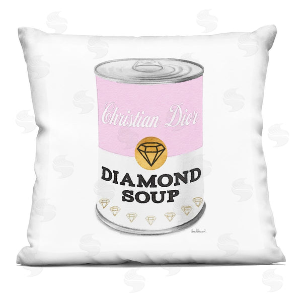 stupell industries Amanda Greenwood | Pink Fashion Soup Can Printed Throw Pillow