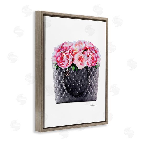 Stupell Industries Amanda Greenwood | Pink Flower Purse Glam