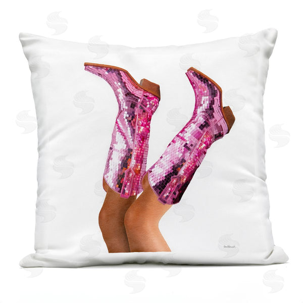 Stupell Industries Amanda Greenwood | Pink Glam Cowgirl Boots Printed Throw Pillow