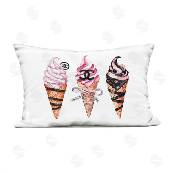Stupell Industries Amanda Greenwood | Pink Glam Ice Cream Trio Printed Throw Pillow