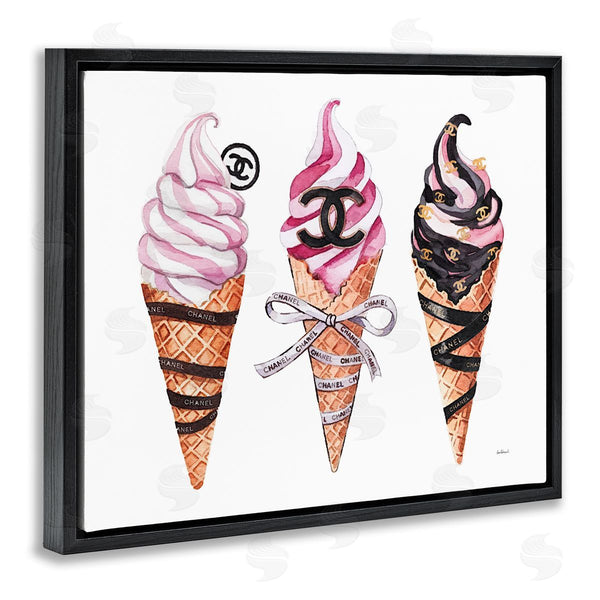 Stupell Industries Amanda Greenwood | Pink Glam Ice Cream Trio Wall Art