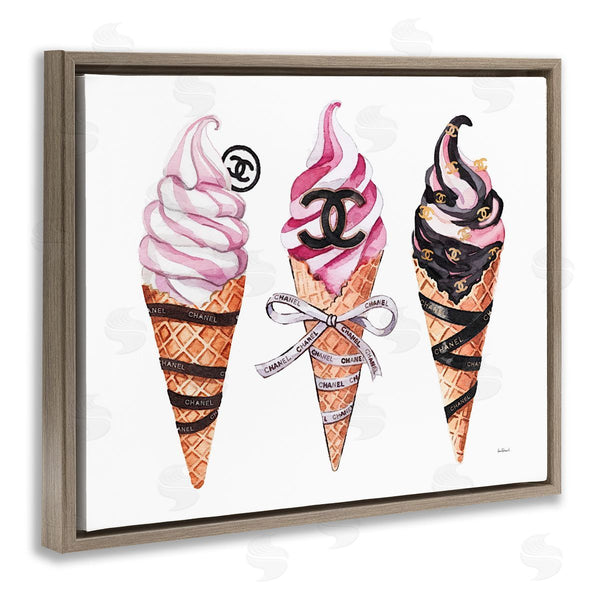Stupell Industries Amanda Greenwood | Pink Glam Ice Cream Trio Wall Art