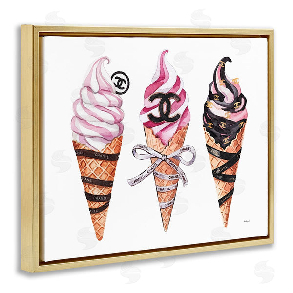 Stupell Industries Amanda Greenwood | Pink Glam Ice Cream Trio Wall Art