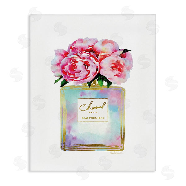 stupell industries Amanda Greenwood | Pink Gold Flower Perfume Fashion