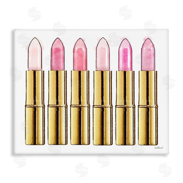 stupell industries Amanda Greenwood | Pink Gold Lipstick Glam Fashion