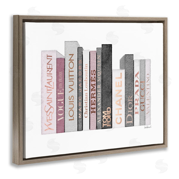 Stupell Industries Amanda Greenwood | Pink & Grey Fashion Bookstack