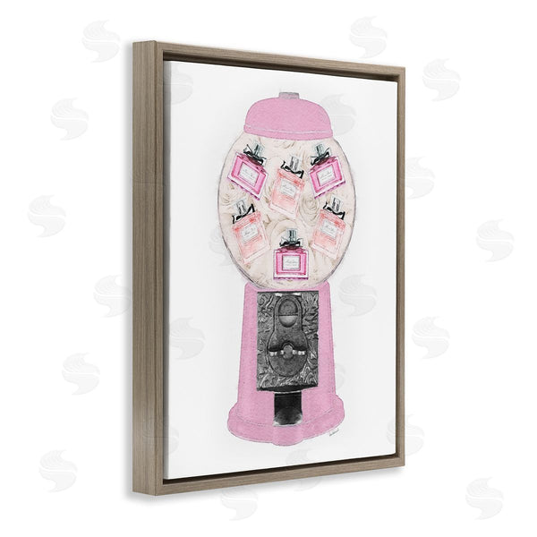 Stupell Industries Amanda Greenwood | Pink Gumball Machine Glam Designer Perfume Bottles Wall Art