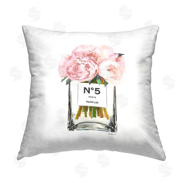 stupell industries Amanda Greenwood | Pink Peonies Trendy Perfume Bouquet Printed Throw Pillow