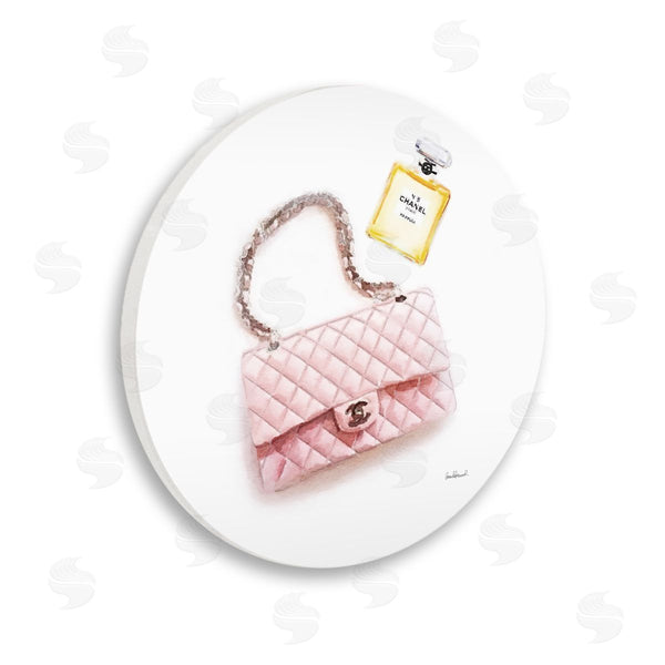 stupell industries Amanda Greenwood | Pink Purse Gold Perfume Wall Art