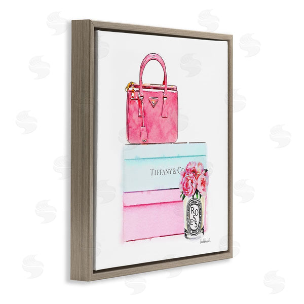 Stupell Industries Amanda Greenwood | Pink Purse On Stacked Boxes