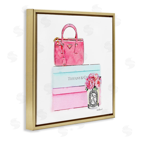 Stupell Industries Amanda Greenwood | Pink Purse On Stacked Boxes