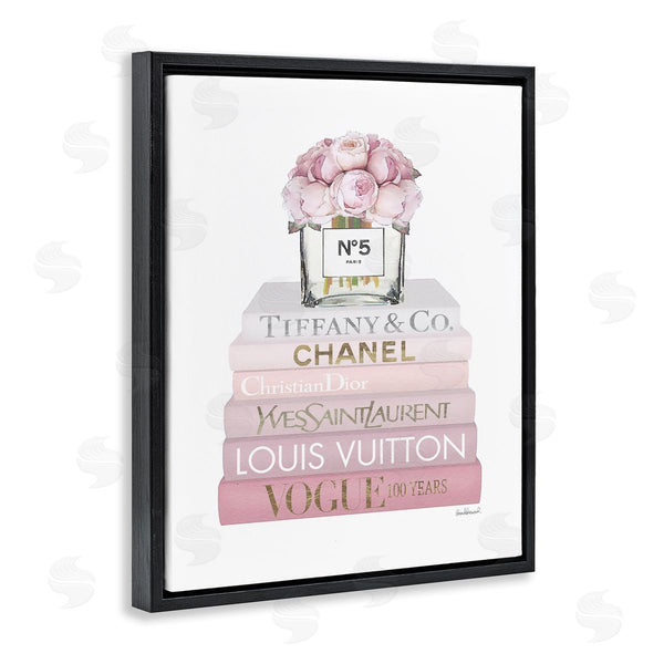 Stupell Industries Amanda Greenwood | Pink Rose Bouquet Bookstack