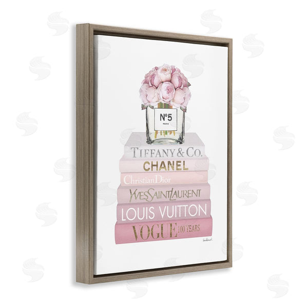 Stupell Industries Amanda Greenwood | Pink Rose Bouquet Bookstack