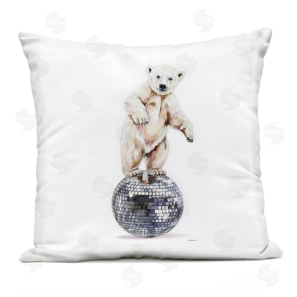 Stupell Industries Amanda Greenwood | Polar Bear On Disco Ball Printed Throw Pillow