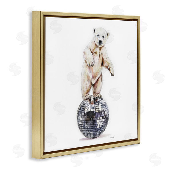 Stupell Industries Amanda Greenwood | Polar Bear On Disco Ball Wall Art
