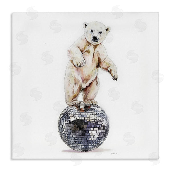 stupell industries Amanda Greenwood | Polar Bear on Disco Ball Wall Art
