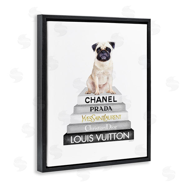 Stupell Industries Amanda Greenwood | Pug Dog Grey Fashion Books