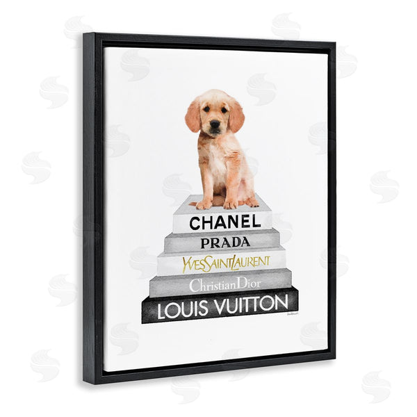 Stupell Industries Amanda Greenwood | Puppy Dog Grey Fashion Books