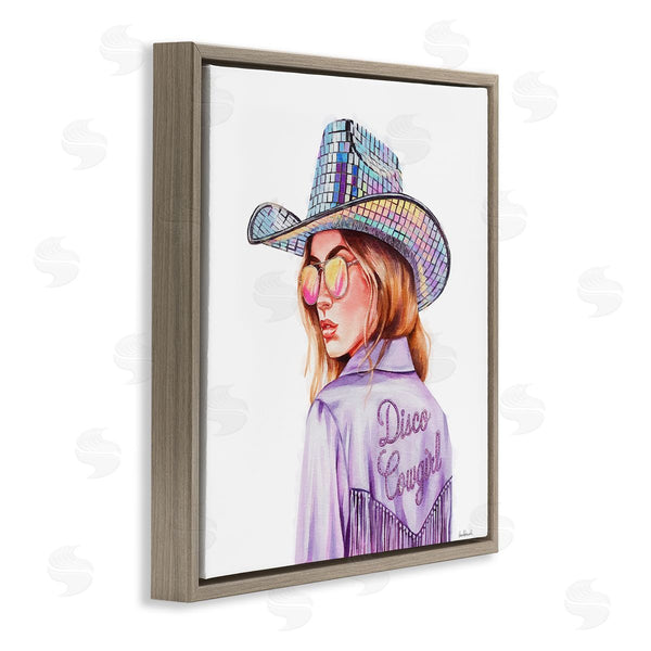 Stupell Industries Amanda Greenwood | Purple Disco Cowgirl