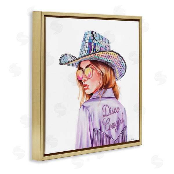 Stupell Industries Amanda Greenwood | Purple Disco Cowgirl