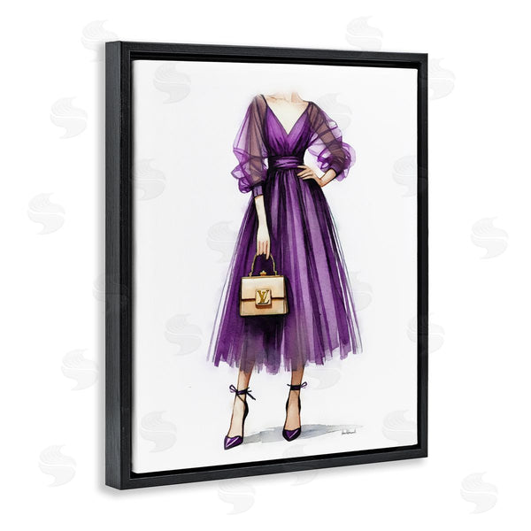 Stupell Industries Amanda Greenwood | Purple Glam Dress Wall Art