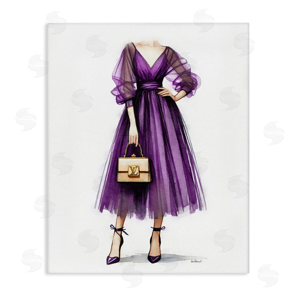 stupell industries Amanda Greenwood | Purple Glam Dress Wall Art