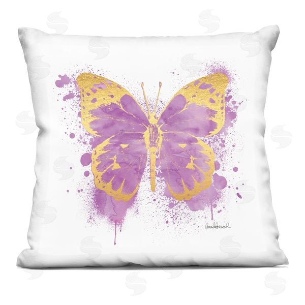 stupell industries Amanda Greenwood | Purple Urban Splatter Butterfly Printed Throw Pillow