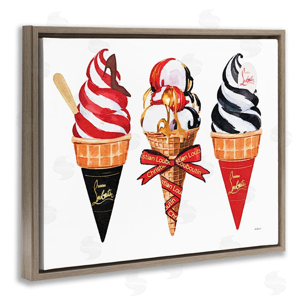 Stupell Industries Amanda Greenwood | Red & Black Ice Cream Cones Wall Art