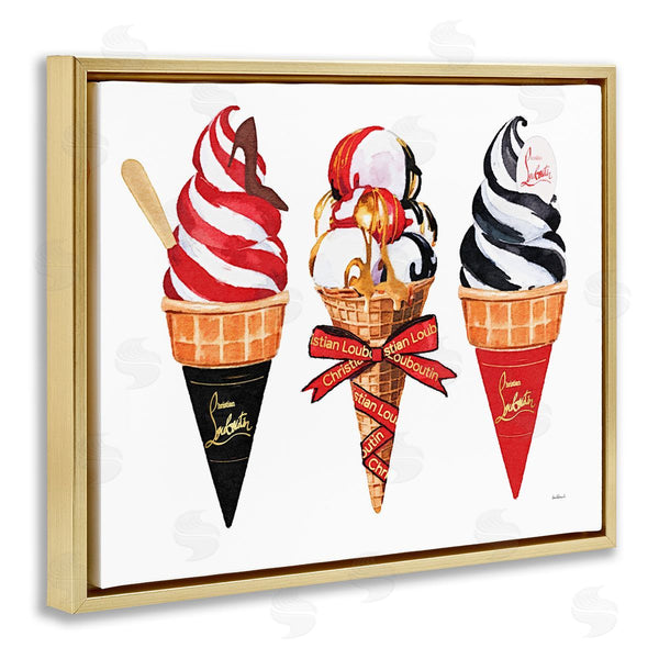 Stupell Industries Amanda Greenwood | Red & Black Ice Cream Cones Wall Art