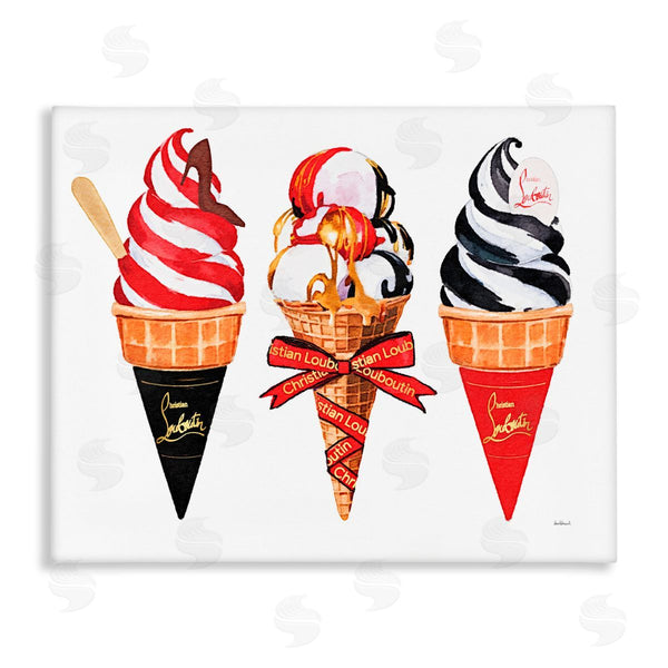 stupell industries Amanda Greenwood | Red & Black Ice Cream Cones Wall Art