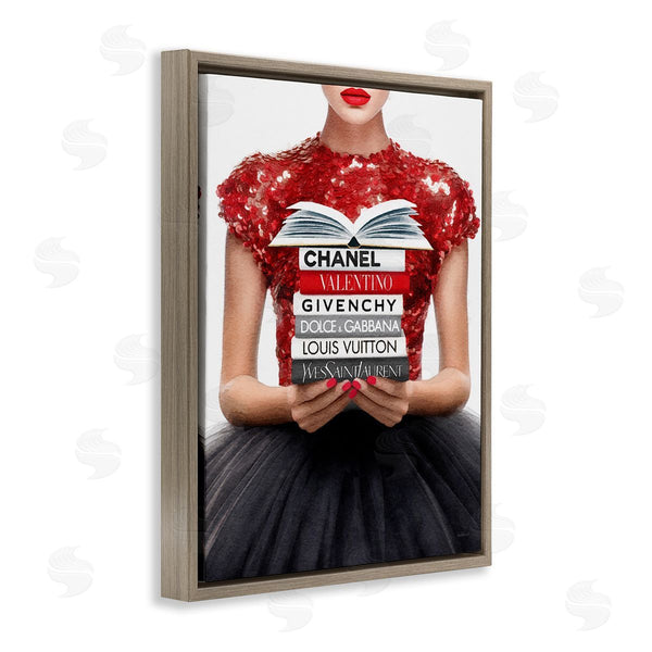 Stupell Industries Amanda Greenwood | Red Fashion Books Girl