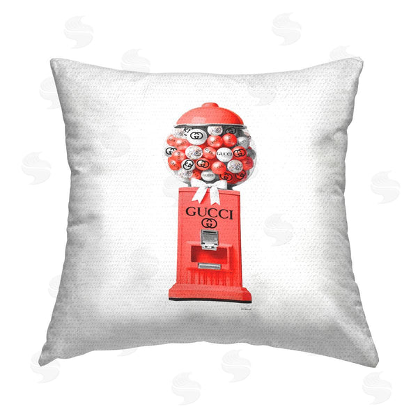 Stupell Industries Amanda Greenwood | Red Fashion Gumballs Printed Throw Pillow